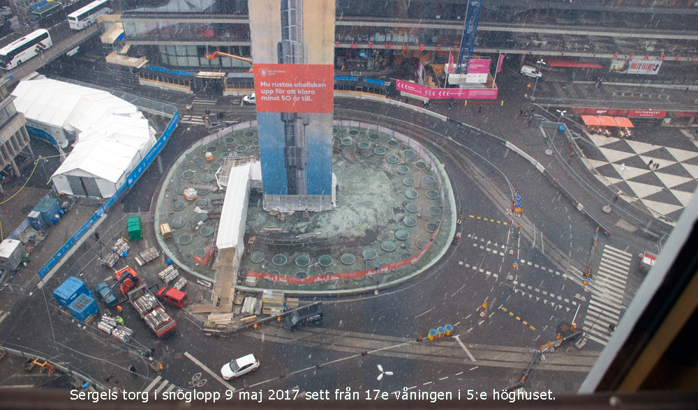 Sergels torg frbereds fr sprvagn 2017-05-09